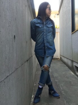 髪ボサ子さん（レディース・145cm）の春コーディネート