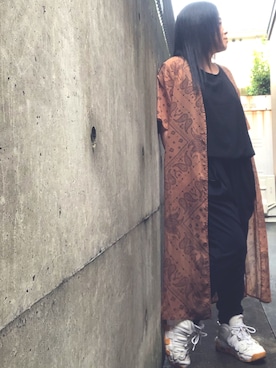 「MURUA（ムルーア）のアイテム（オールインワン・サロペット）」を使った、髪ボサ子さん（レディース・145cm）の夏コーディネート