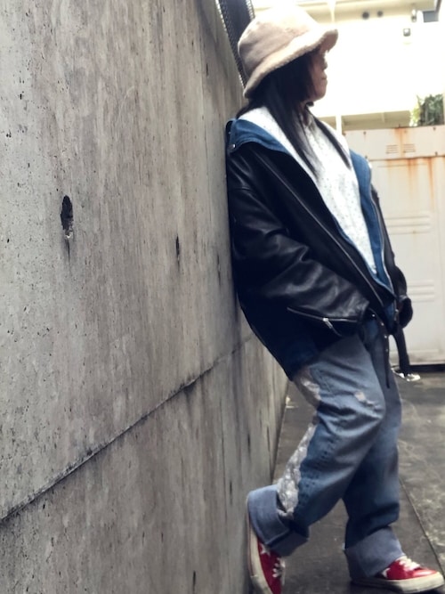 髪ボサ子 New Eraのハットを使ったコーディネート Wear