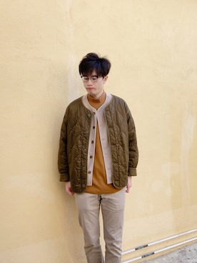 「日常」｜「アイテム（ブルゾン）」を使った、ikerlamさん（メンズ・176cm）の冬コーディネート