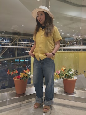 「ワイド」｜ayanaさん（レディース・158cm）の夏コーディネート