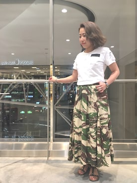 「Uncut Bound（アンカットバウンド）のアイテム」を使った、ayanaさん（レディース・158cm）の夏コーディネート