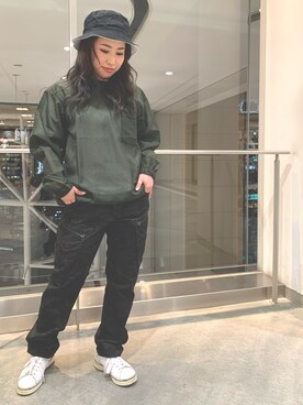 「AVIREX（アヴィレックス）のアイテム（ブルゾン）」を使った、ayanaさん（レディース・158cm）の春コーディネート