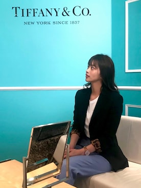 「DOLCE&GABBANA（ドルチェアンドガッバーナ）のアイテム（ジャケット/アウター）」を使った、藤野結衣さん（レディース・167cm）の秋コーディネート