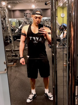 「トレーニング」｜「アイテム（キャップ）」を使った、DAIKI1212さん（メンズ・171cm）の秋コーディネート