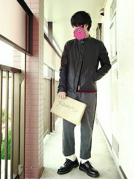 「Dr. Martens（ドクターマーチン）のDr.Martens (ドクターマーチン)/1461 3EYE GIBSON SHOES（その他シューズ）」を使った、ふじさんさん（メンズ・173cm）の秋コーディネート