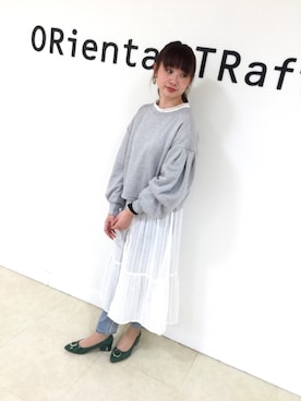 「エナメルシューズ」｜ORientalTRaffic  溝口店さん（レディース・155cm）の冬コーディネート