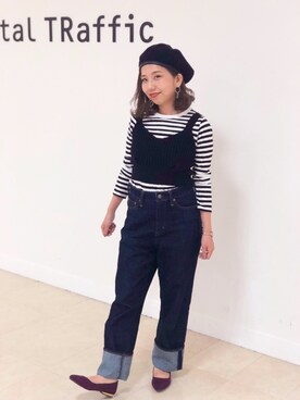 「OZOC（オゾック）のアイテム（ニット/セーター）」を使った、ORientalTRaffic  溝口店さん（レディース・155cm）の秋コーディネート