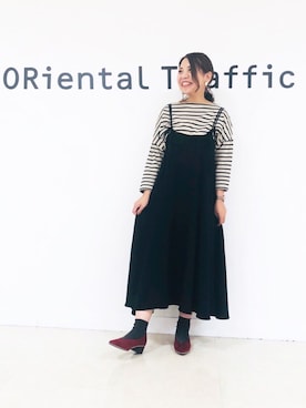 「パンプス×靴下」｜ORientalTRaffic  溝口店さん（レディース・155cm）の秋コーディネート
