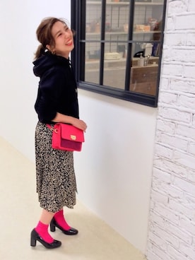「パンプス×靴下」｜ORientalTRaffic  溝口店さん（レディース・155cm）の秋コーディネート