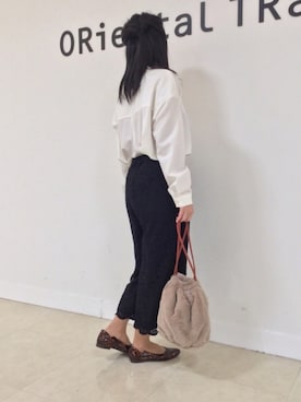 「ROPE' PICNIC（ロペピクニック）のアイテム（その他パンツ）」を使った、ORientalTRaffic  溝口店さん（レディース・155cm）の秋コーディネート