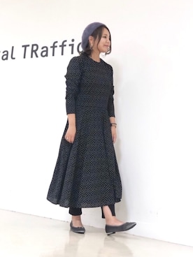 「オリエンタルトラフィック」｜「アイテム（ハンチング/ベレー帽）」を使った、ORientalTRaffic  溝口店さん（レディース・155cm）の秋コーディネート