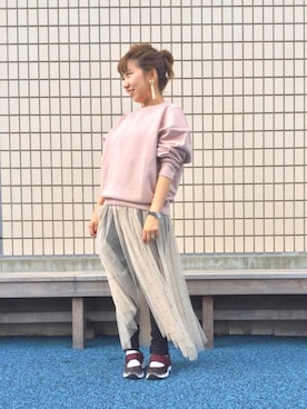 「UNIQLO（ユニクロ）のアイテム（スウェット）」を使った、ORientalTRaffic  溝口店さん（レディース・155cm）の秋コーディネート