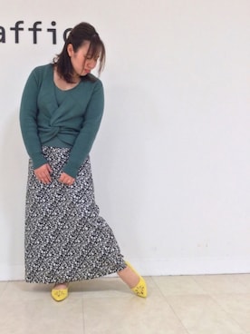 「しまむら（シマムラ）のアイテム（スカート）」を使った、ORientalTRaffic  溝口店さん（レディース・155cm）の春コーディネート
