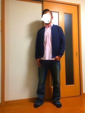「ピンクシャツ」｜「アイテム（ブルゾン）」を使った、ふっさんさん（メンズ・174cm）の春コーディネート