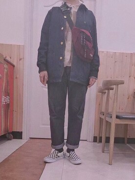 「BEN DAVIS（ベンデイビス）のアイテム（ジャケット/アウター）」を使った、购物天才さん（レディース・155cm）の秋コーディネート