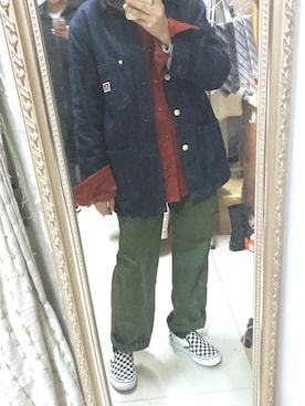 「BEN DAVIS（ベンデイビス）のアイテム（ジャケット/アウター）」を使った、购物天才さん（レディース・155cm）の冬コーディネート
