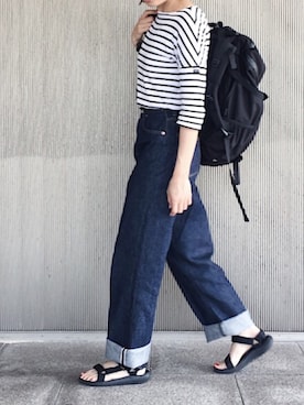 「SAINT JAMES（セントジェームス）のアイテム」を使った、ryo___kaさん（レディース・167cm）の夏コーディネート