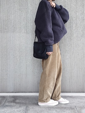 「アイテム（スラックス）」を使った、ryo___kaさん（レディース・167cm）の秋コーディネート