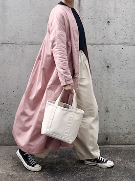 「アイテム（シャツワンピース）」を使った、ryo___kaさん（レディース・167cm）の冬コーディネート