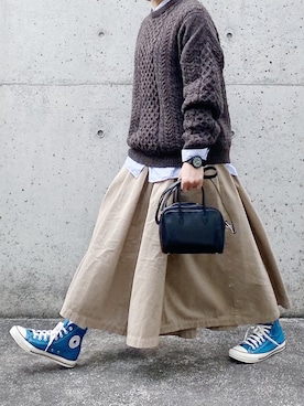 「アイテム（シャツ/ブラウス）」を使った、ryo___kaさん（レディース・167cm）の冬コーディネート
