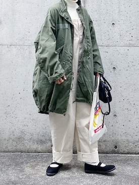 「M65」｜「アイテム（オールインワン・サロペット）」を使った、ryo___kaさん（レディース・167cm）の冬コーディネート