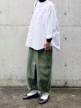 「アイテム（バレエシューズ）」を使った、ryo___kaさん（レディース・167cm）の冬コーディネート