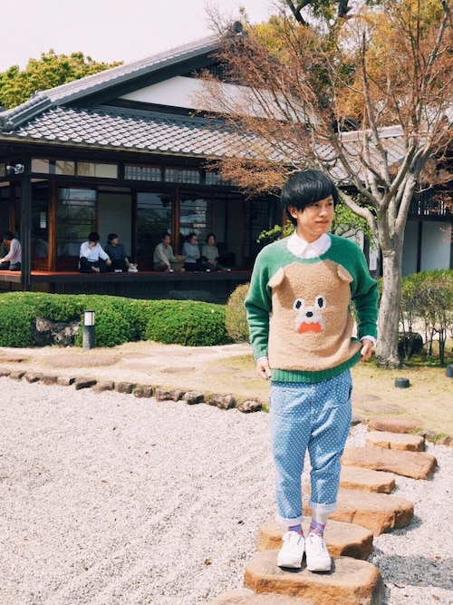 Ne-net（ネネット）の「くまフェイスニット（ニット/セーター）」 - WEAR