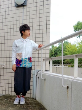 「diddlediddle（ディドルディドル）のアイテム（パンツ）」を使った、いずっちさん（メンズ・165cm）の秋コーディネート