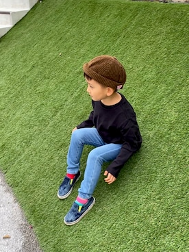 「DIESEL（ディーゼル）のアイテム」を使った、あさひさん（キッズ・110cm）の冬コーディネート