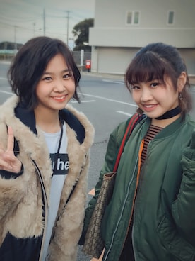 「娘」｜「アイテム（その他アウター）」を使った、ʚ◡̈⃝ɞ MEGUmiさん（レディース・170cm）の春コーディネート