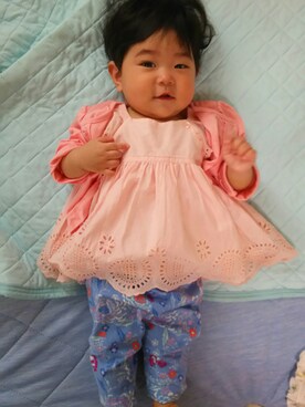 「赤ちゃん」｜「アイテム（チュニック）」を使った、Emaさん（キッズ・60cm）の夏コーディネート