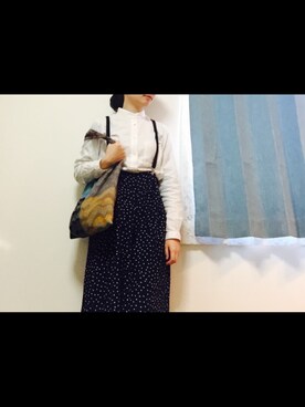 「usedのアイテム（Pants、ブルー系）」を使った、やよひさん（レディース・154cm）の春コーディネート