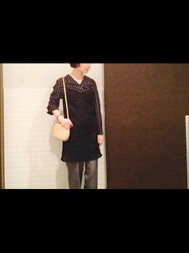 「usedのアイテム（Trousers、グレー系）」を使った、やよひさん（レディース・154cm）の春コーディネート