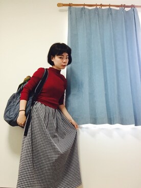 「usedのアイテム（One piece dress、ブルー系）」を使った、やよひさん（レディース・154cm）の春コーディネート