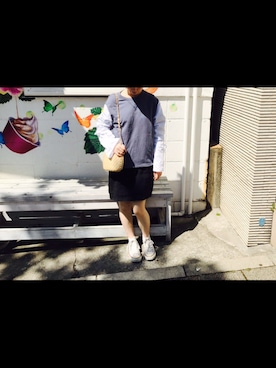 「CONVERSE（コンバース）のアイテム（Sneakers、ホワイト系）」を使った、やよひさん（レディース・154cm）の春コーディネート