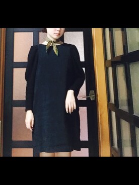 「KBF（ケイビーエフ）のアイテム（One piece dress、ブラック系）」を使った、やよひさん（レディース・154cm）の夏コーディネート