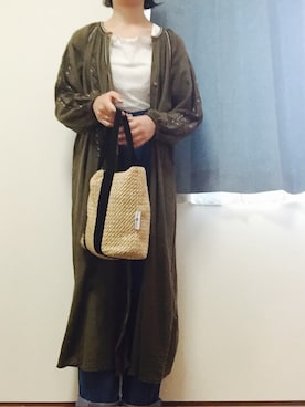 「usedのアイテム（Denim pants、ブルー系）」を使った、やよひさん（レディース・154cm）の夏コーディネート