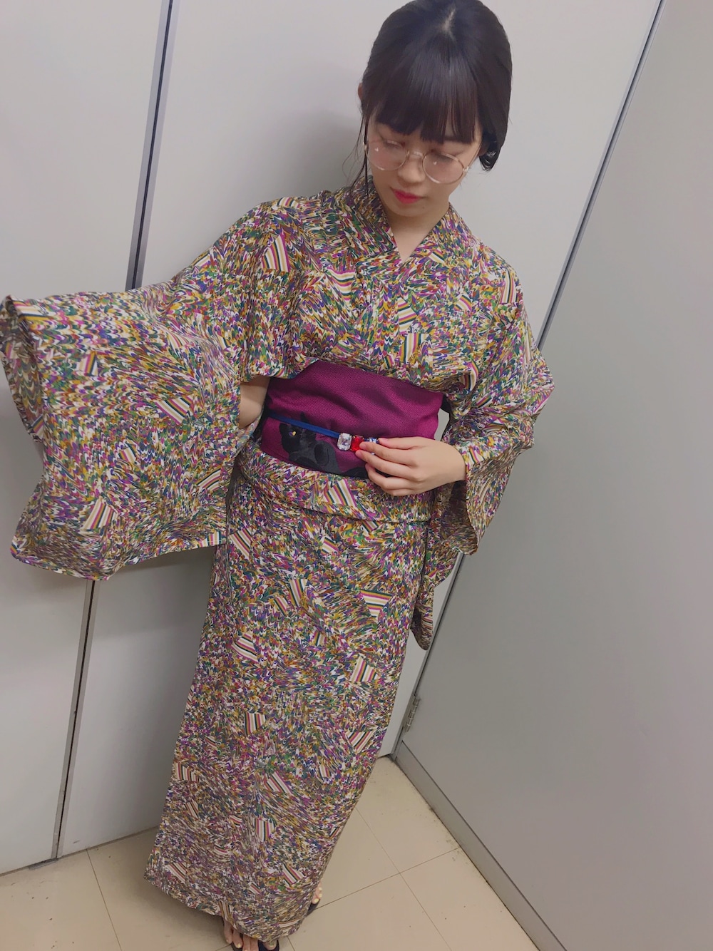 ふりふ（フリフ）の「浴衣「サンカクマーブル」（浴衣）」 - WEAR