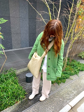 「アイテム（デニムジャケット）」を使った、すぬぴさん（レディース・156cm）の春コーディネート