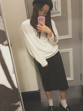 「one after another NICE CLAUP（ワンアフターアナザーナイスクラップ）のアイテム（ハンチング/ベレー帽）」を使った、ういさん（レディース・161cm）の秋コーディネート