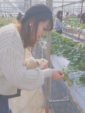 「one after another NICE CLAUP（ワンアフターアナザーナイスクラップ）のアイテム（ハンチング/ベレー帽）」を使った、ういさん（レディース・161cm）の秋コーディネート