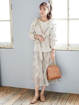 「mysty woman（ミスティウーマン）のアイテム（スウェット）」を使った、mystywoman_officialさん（レディース・164cm）の春コーディネート