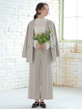 「アイテム（イヤリング、グレー系）」を使った、mystywoman_officialさん（レディース・164cm）の春コーディネート