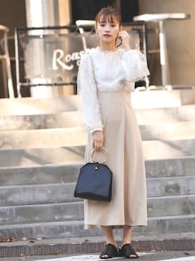 「アイテム（イヤリング、グレー系）」を使った、mystywoman_officialさん（レディース・164cm）の春コーディネート