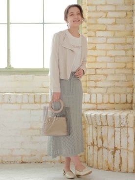 「ピスタチオ」｜「アイテム（ブルゾン）」を使った、mystywoman_officialさん（レディース・164cm）の春コーディネート