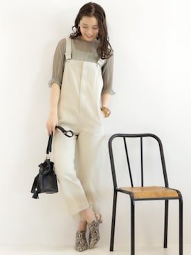 「プリーツ」｜「アイテム（サロペット/オーバーオール）」を使った、mystywoman_officialさん（レディース・164cm）の春コーディネート