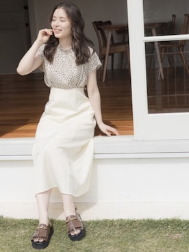 「mysty woman（ミスティウーマン）のアイテム（スカート）」を使った、mystywoman_officialさん（レディース・164cm）の春コーディネート