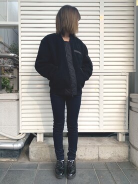 「AVIREX（アヴィレックス）のアイテム」を使った、OSWさん（レディース・160cm・10代）の秋コーディネート