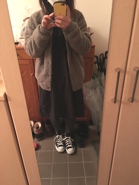 「SM2（エスエムツー）のアイテム（その他アウター）」を使った、たけのこにほきさん（レディース・155cm）の冬コーディネート